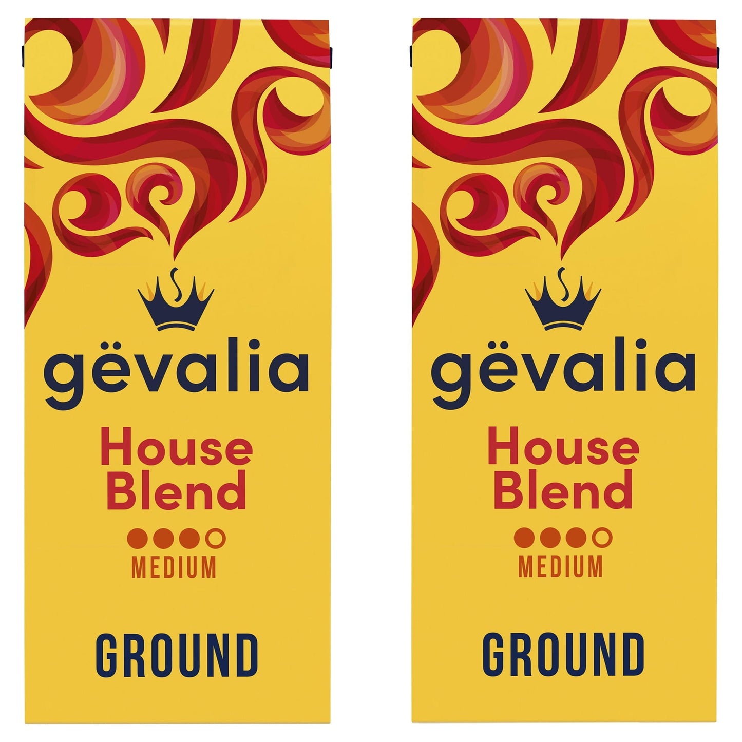 (2 Pack) House Blend Ground Coffee, Caffeinated, 12 Oz Bag