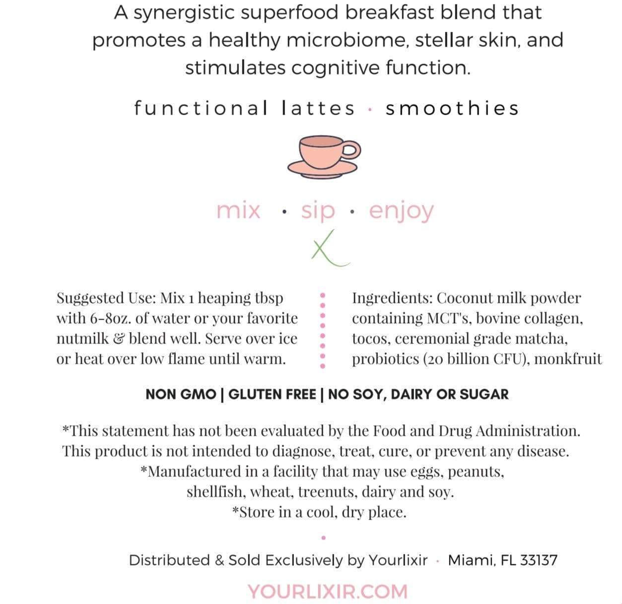 Collagen + Probiotic Functional Matcha Latte