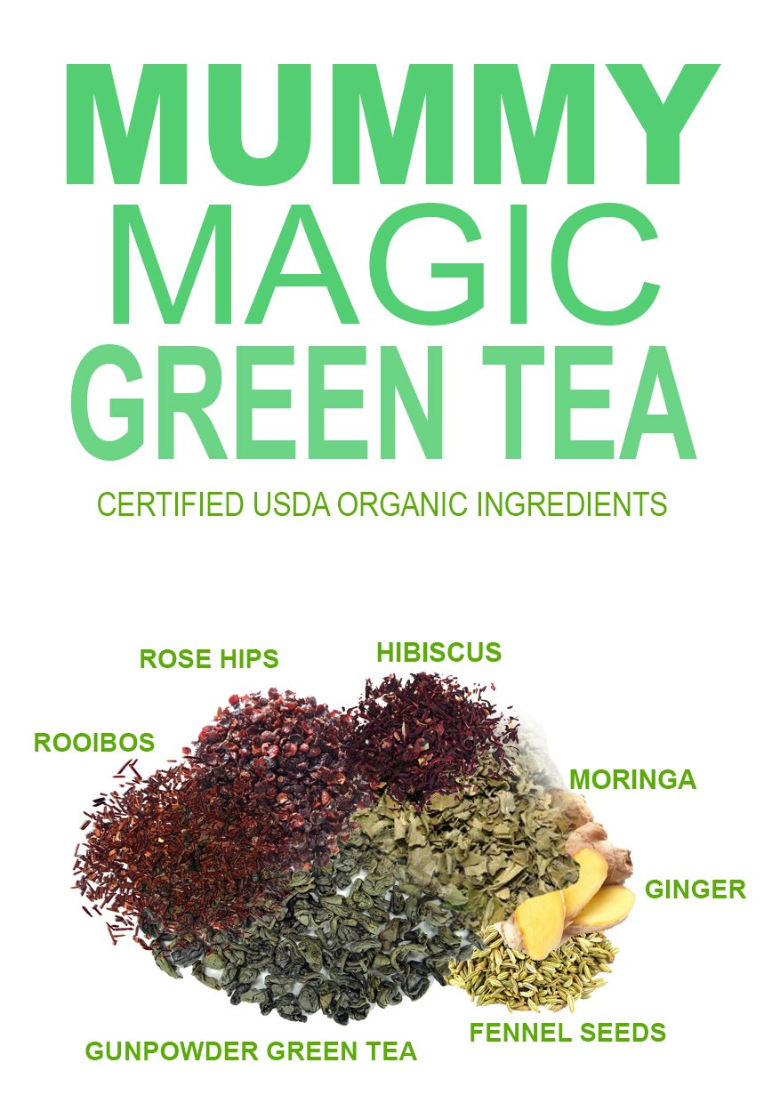 Mummy Magic Weight Loss Green Tea (with Moringa)- 40 Servings- USDA
