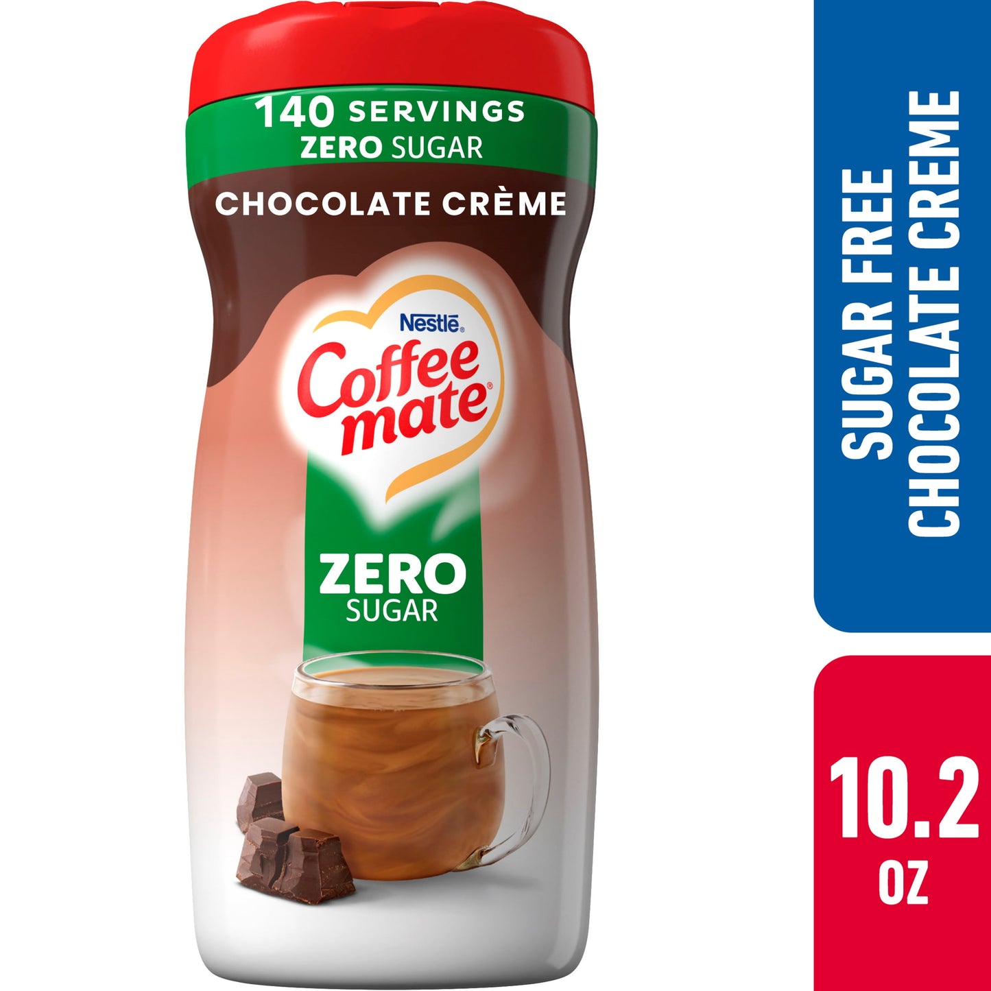 Nestle Coffee Mate, Chocolate Crème Sugar-Free Powdered Coffee Creamer, 10.2 Oz