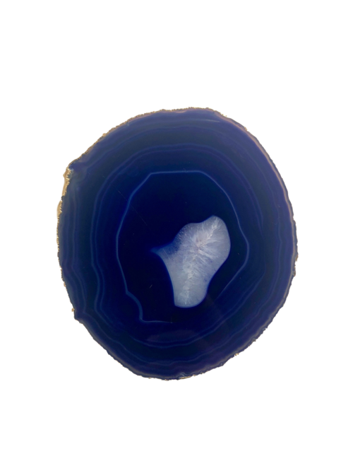 Agate Thin Serving Plate with GOLD Trim