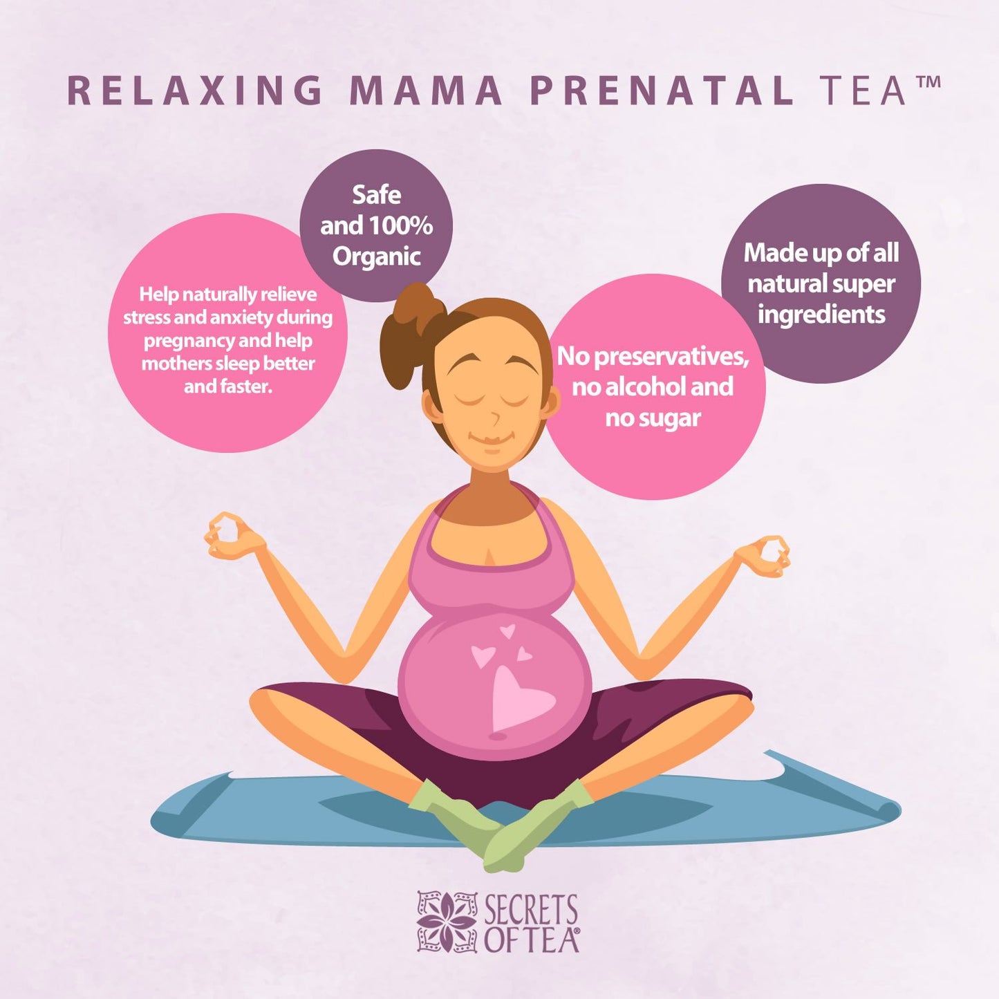 Stress Relief Tea: Relaxing Mama Tea-40 Servings- USDA Organic