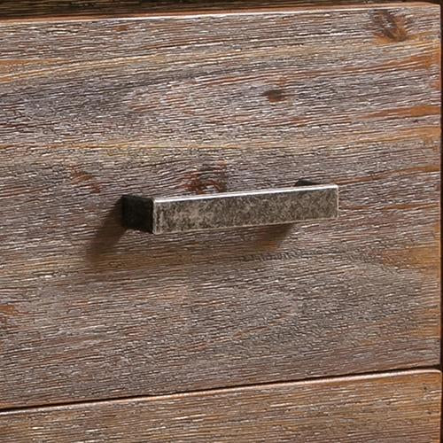 Coffee Table Solid Acacia Wood & Veneer 2 Drawers Storage Oak Colour