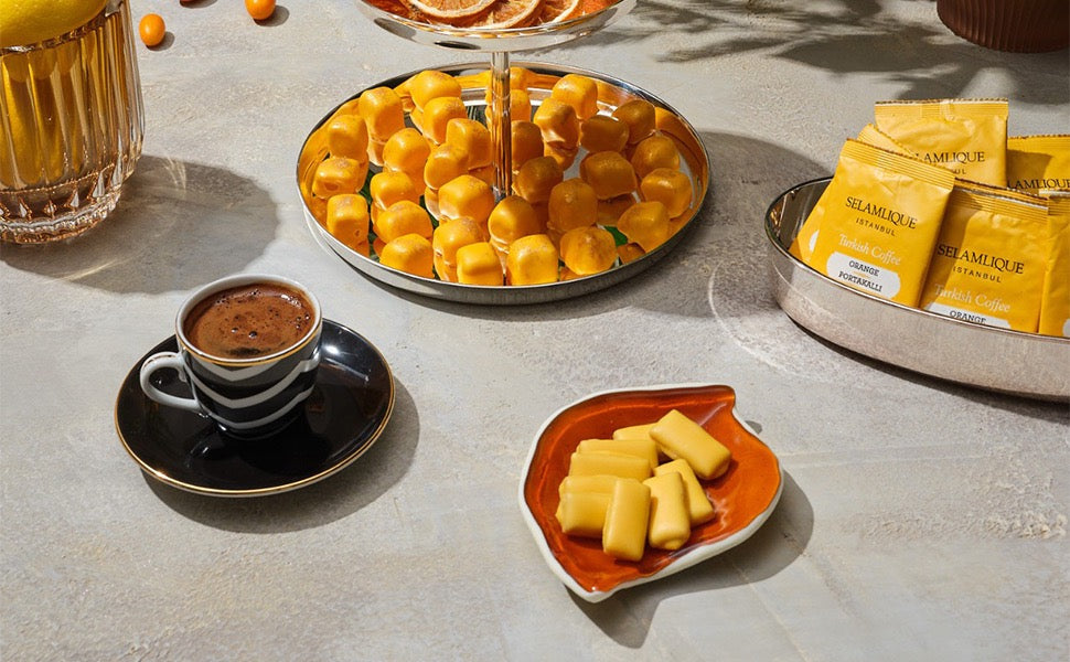 Selamlique Orange Flavoured Ground Turkish Coffee – 125g Box
