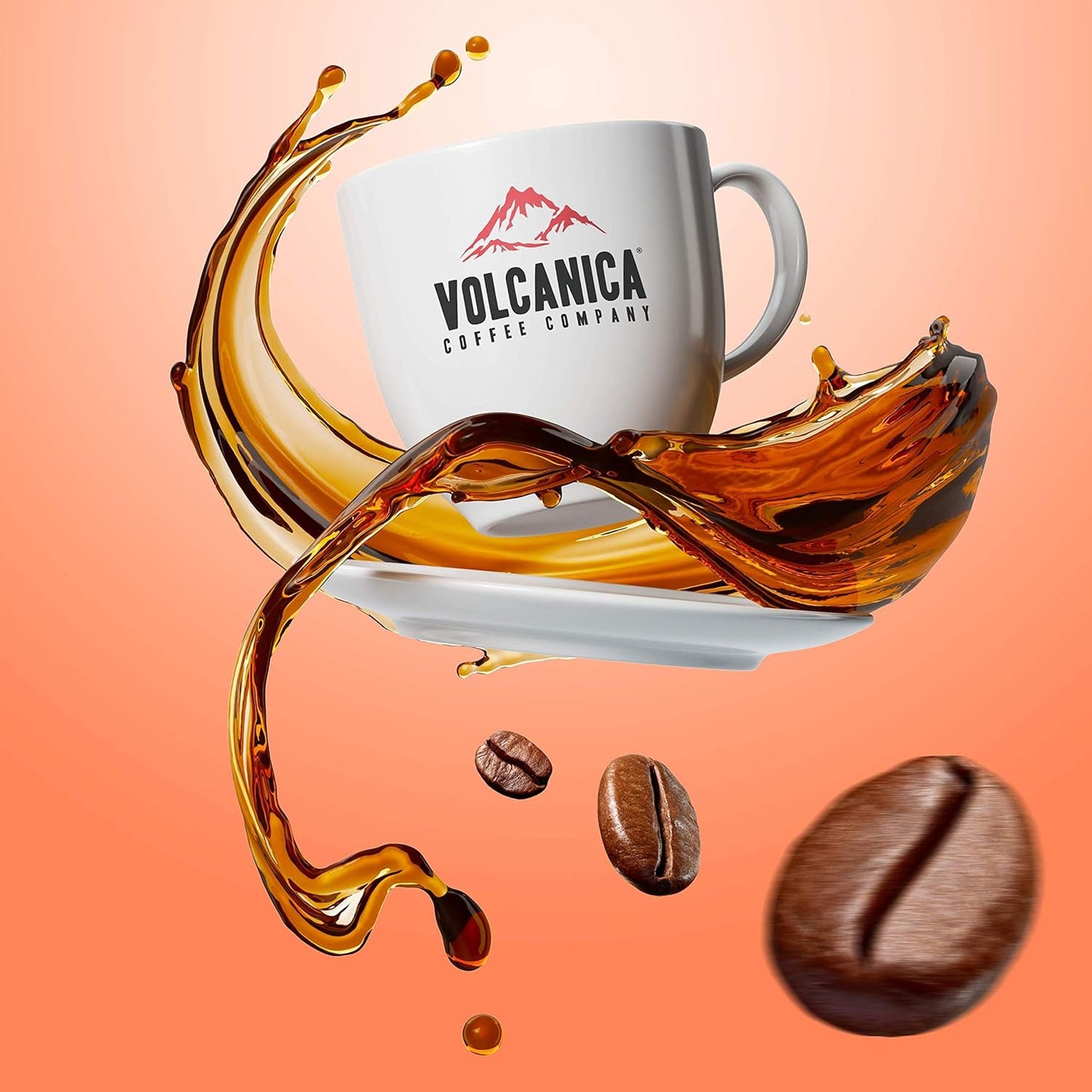 Volcanica Irish Cream Flavored Coffee, Whole Bean, Fresh Roasted, 16-Ounce