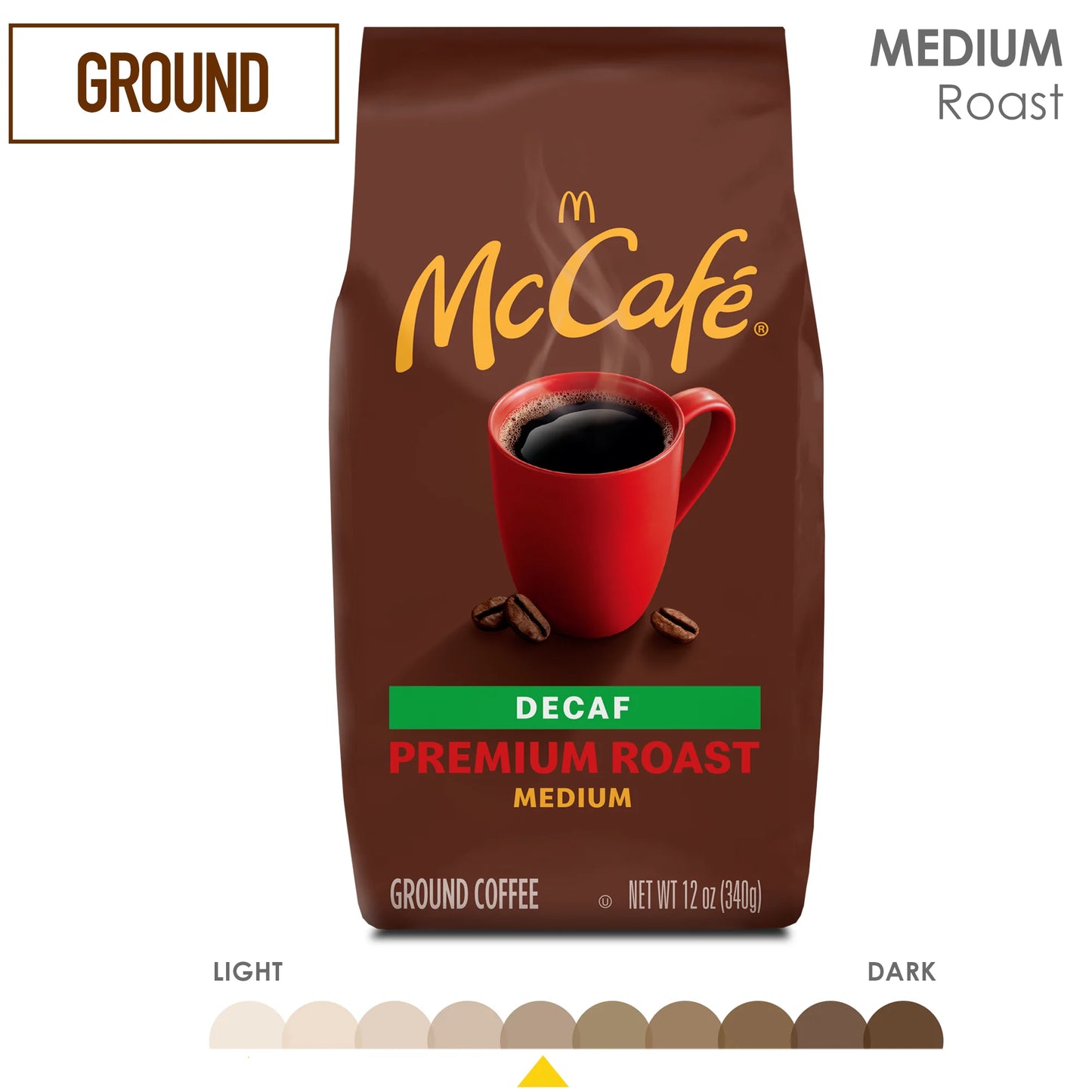 Mccafe Premium Roast Decaf, Medium Roast, Ground Coffee, 12 Oz