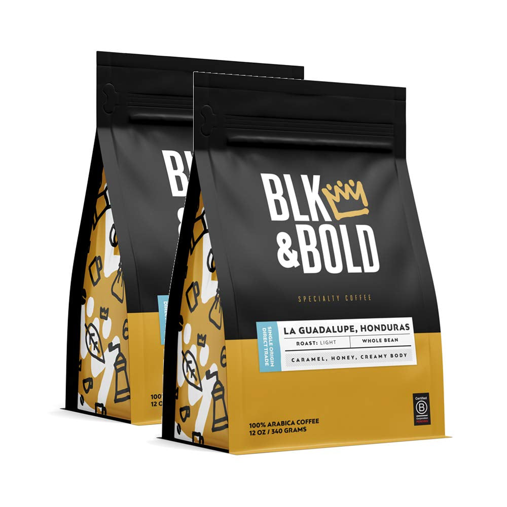 | La Guadalupe Honduras Single Origin | Fair Trade Certified | Light Roast | Whole Bean Coffee | 2 Pack of 12 Oz. Bags