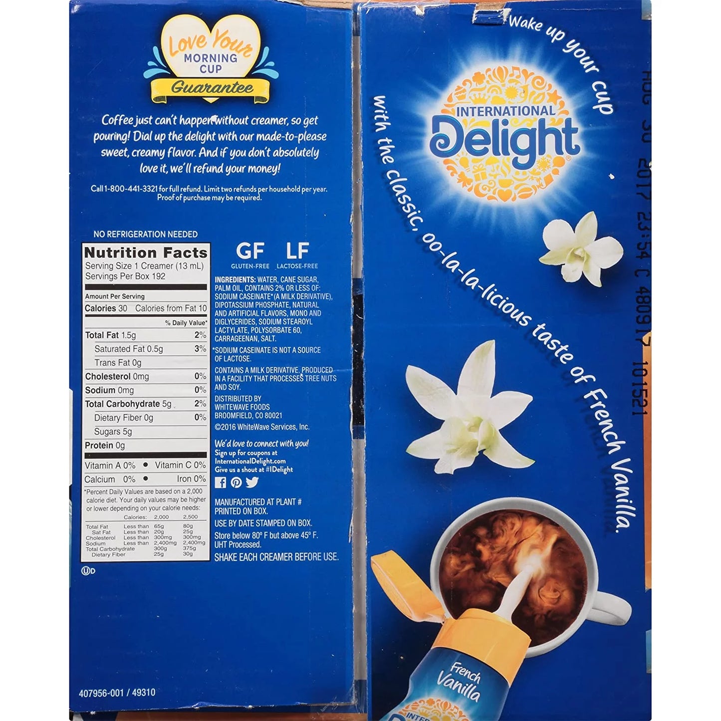 , French Vanilla, Single-Serve Coffee Creamers, 192 Count (Pack of 1), Shelf Stable Non-Dairy Flavored Coffee Creamer, Great for Home Use, Offices, Parties or Group Events