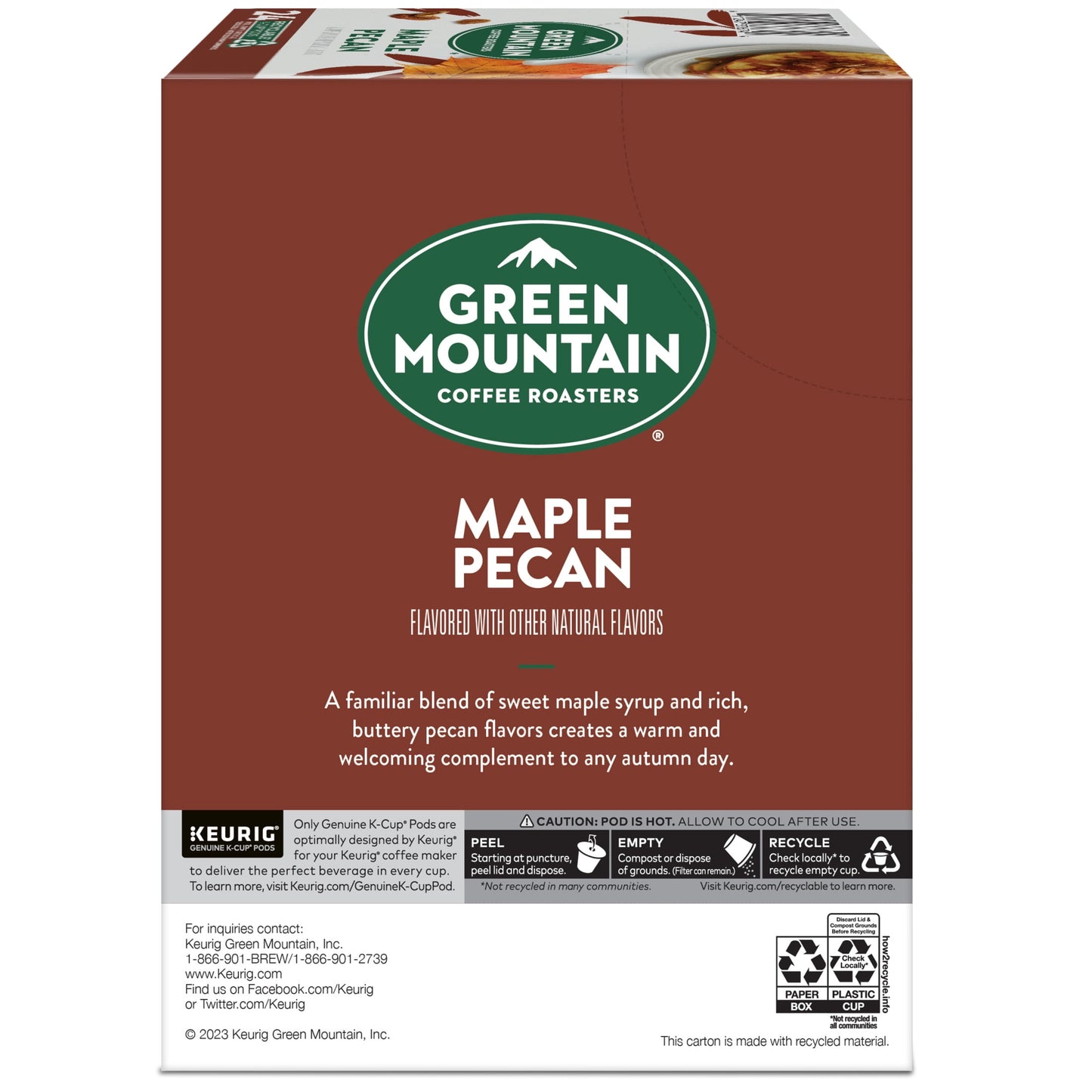 , Maple Pecan Light Roast K-Cup Coffee Pods, 24 Count