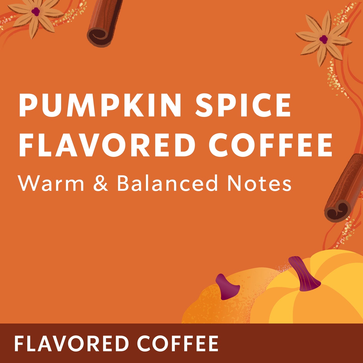 Pumpkin Spice Naturally Flavored Ground Coffee, 100% Arabica, Limited Edition, 1 Bag (17 Oz)