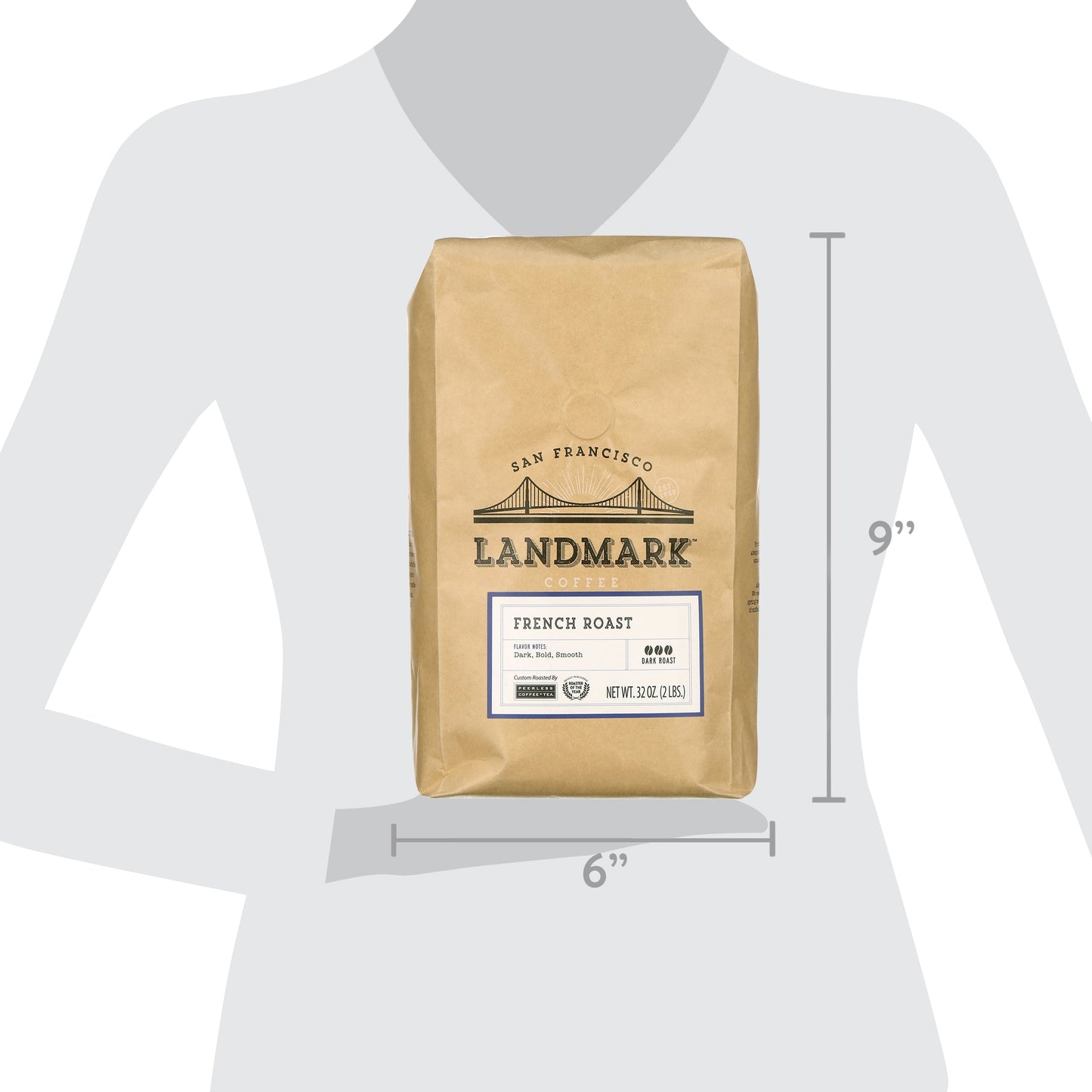 Coffee French Medium Roast Whole Bean Coffee, 32 Oz, Bag