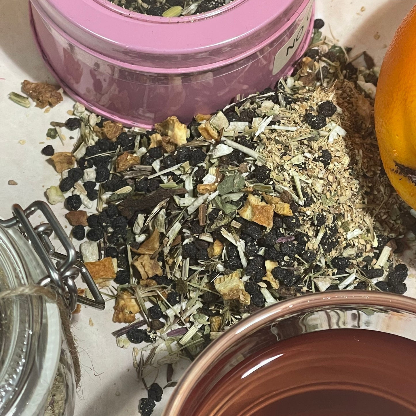 Spiced Elderberry Echinacea Tea