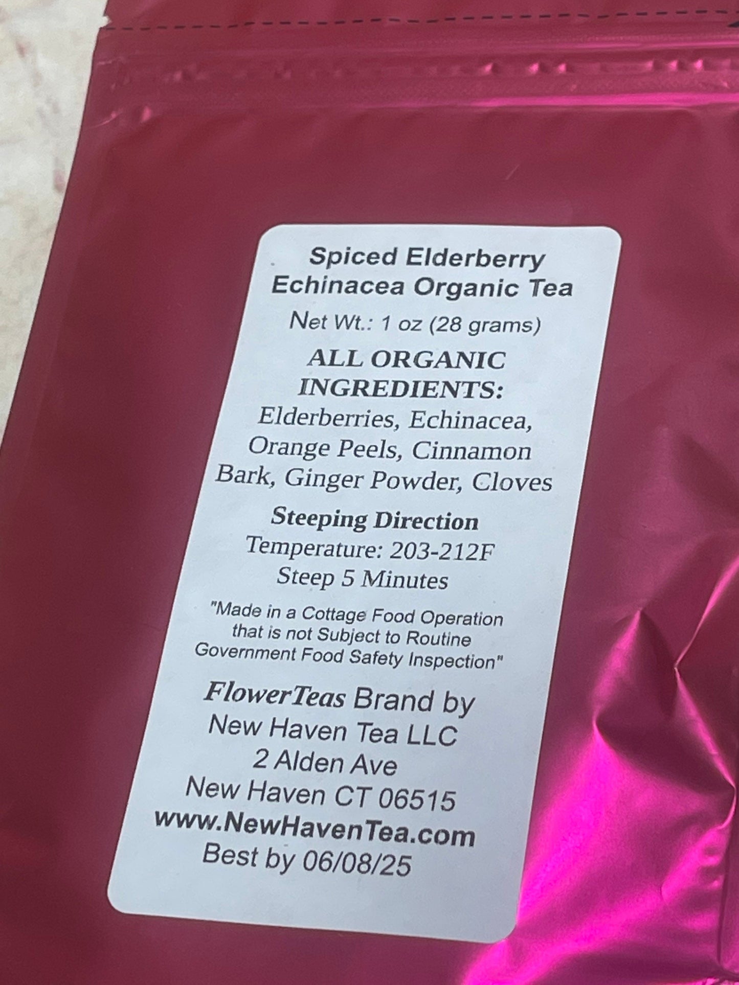 Spiced Elderberry Echinacea Tea