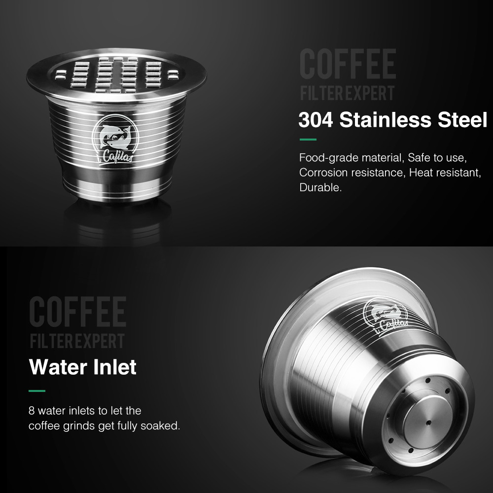 Reusable Coffee Capsule Stainless Steel Espresso Cup Filter