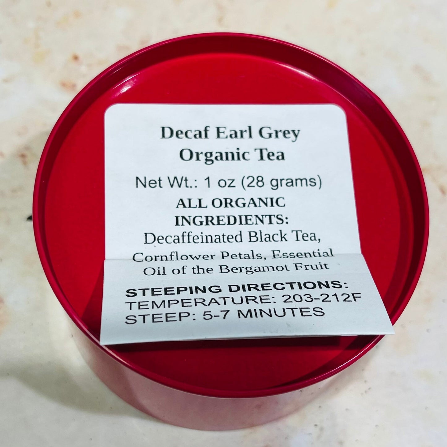 Decaf Earl Grey Organic Tea Black Loose Leaf