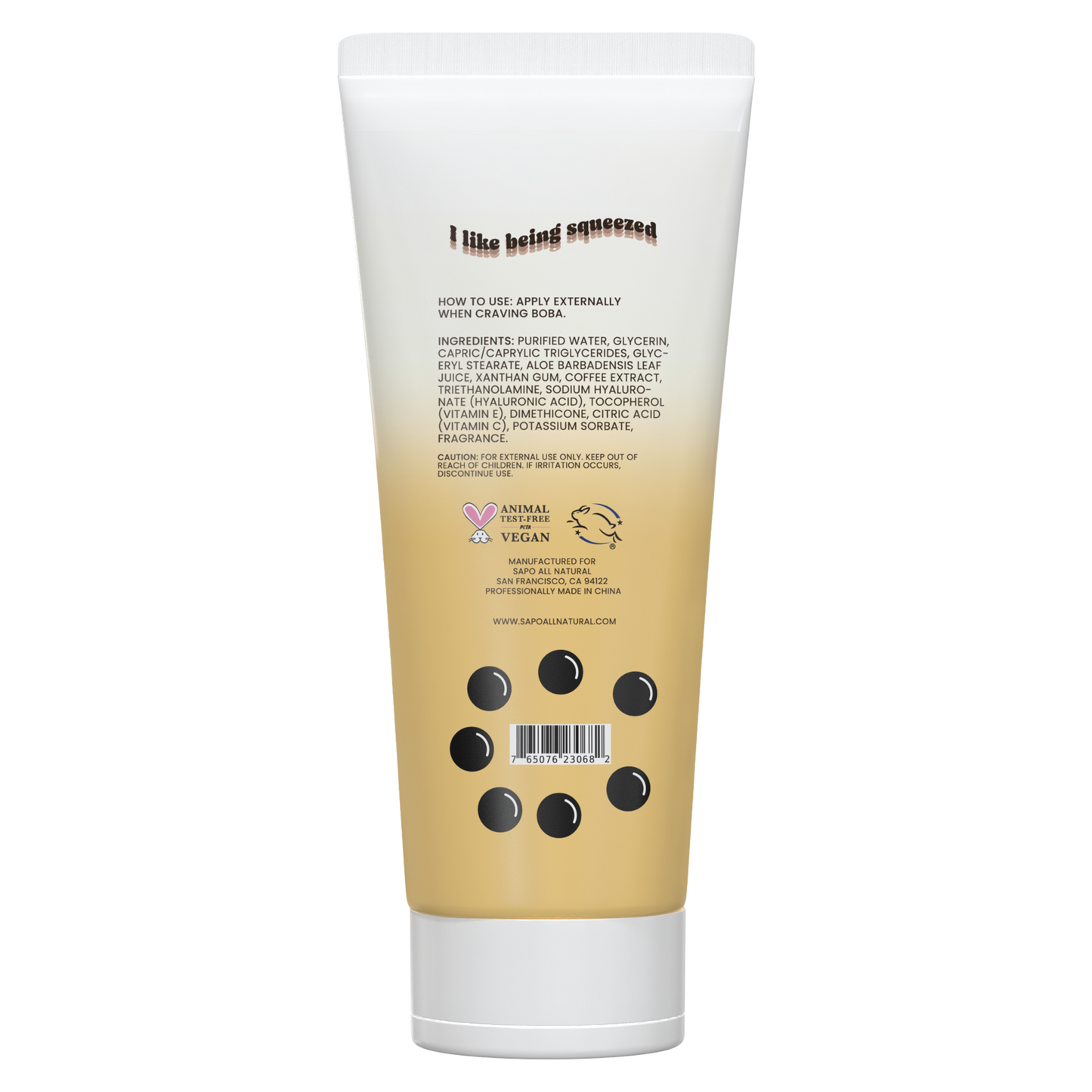 Sapo All Natural Boba Milk Tea Lotion with Aloe, Vitamin E &