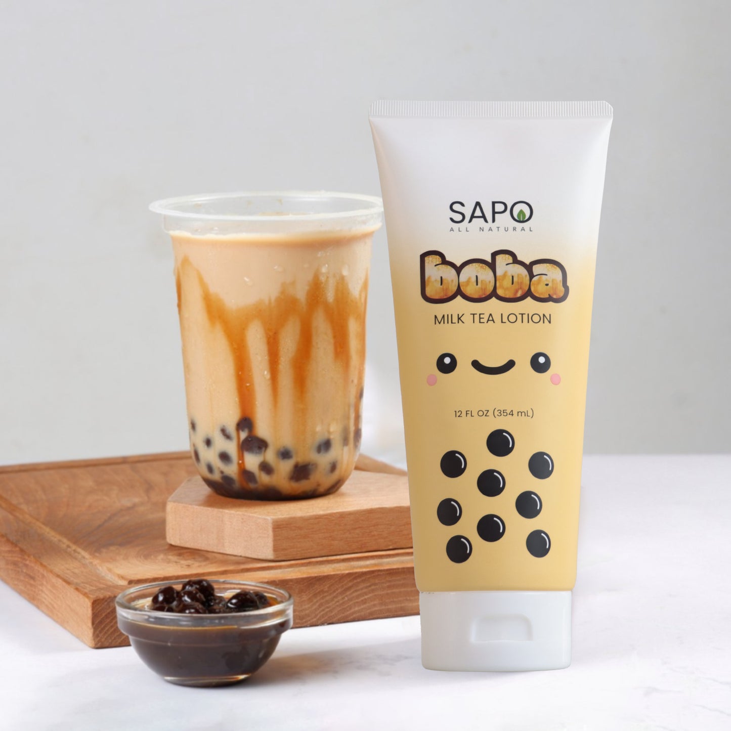 Sapo All Natural Boba Milk Tea Lotion with Aloe, Vitamin E &