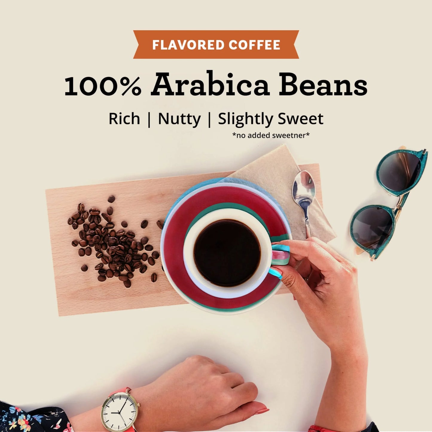 Arabica Beans Toasted Hazelnut, Ground Coffee, 12 Oz