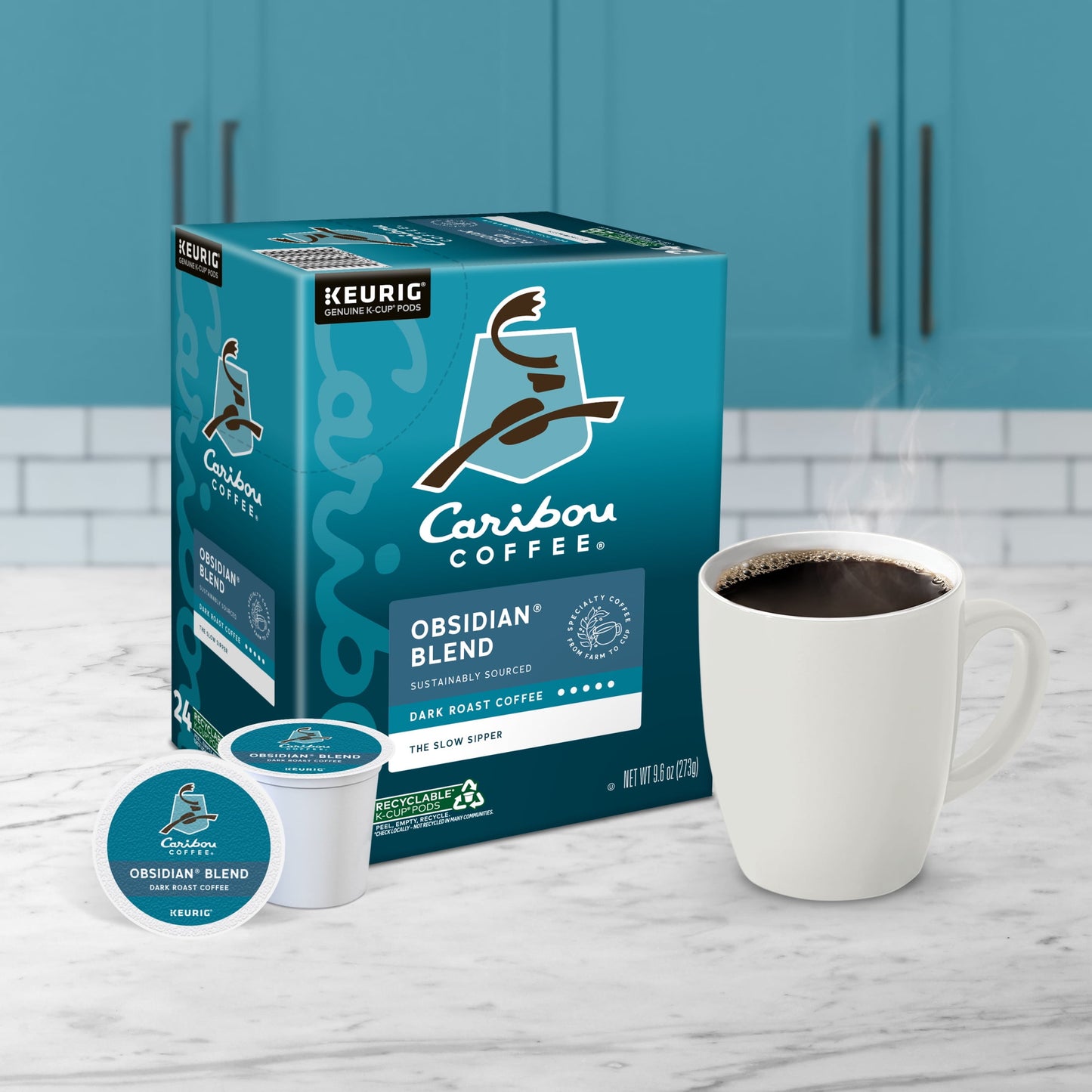 Coffee, Obsidian Blend Dark Roast K-Cup Coffee Pods, 24 Count