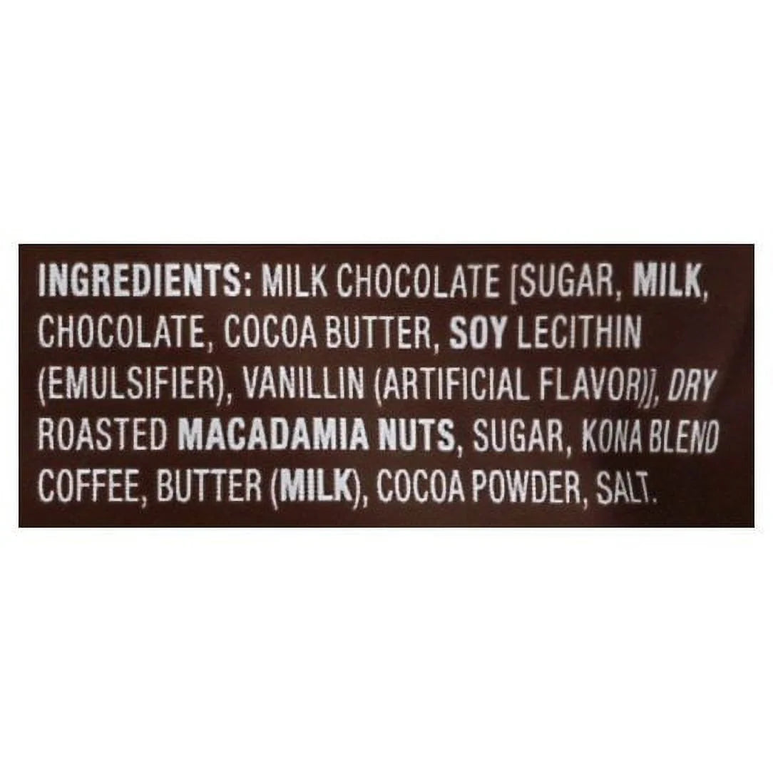 Kona Coffee Milk Chocolate Macadamias 8 Oz