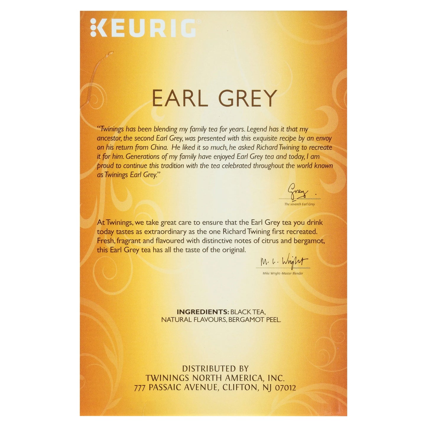 Earl Grey K-Cup® Pods for Keurig, Citrus and Bergamot Black Tea, 18 Count
