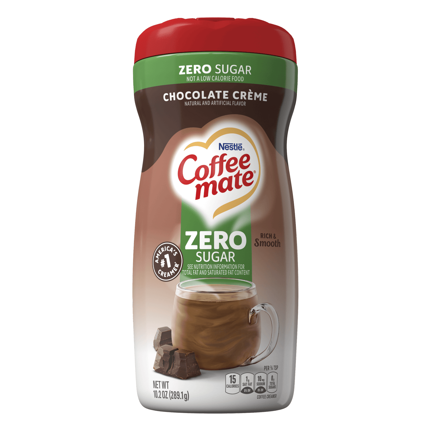 Nestle Coffee Mate, Chocolate Crème Sugar-Free Powdered Coffee Creamer, 10.2 Oz