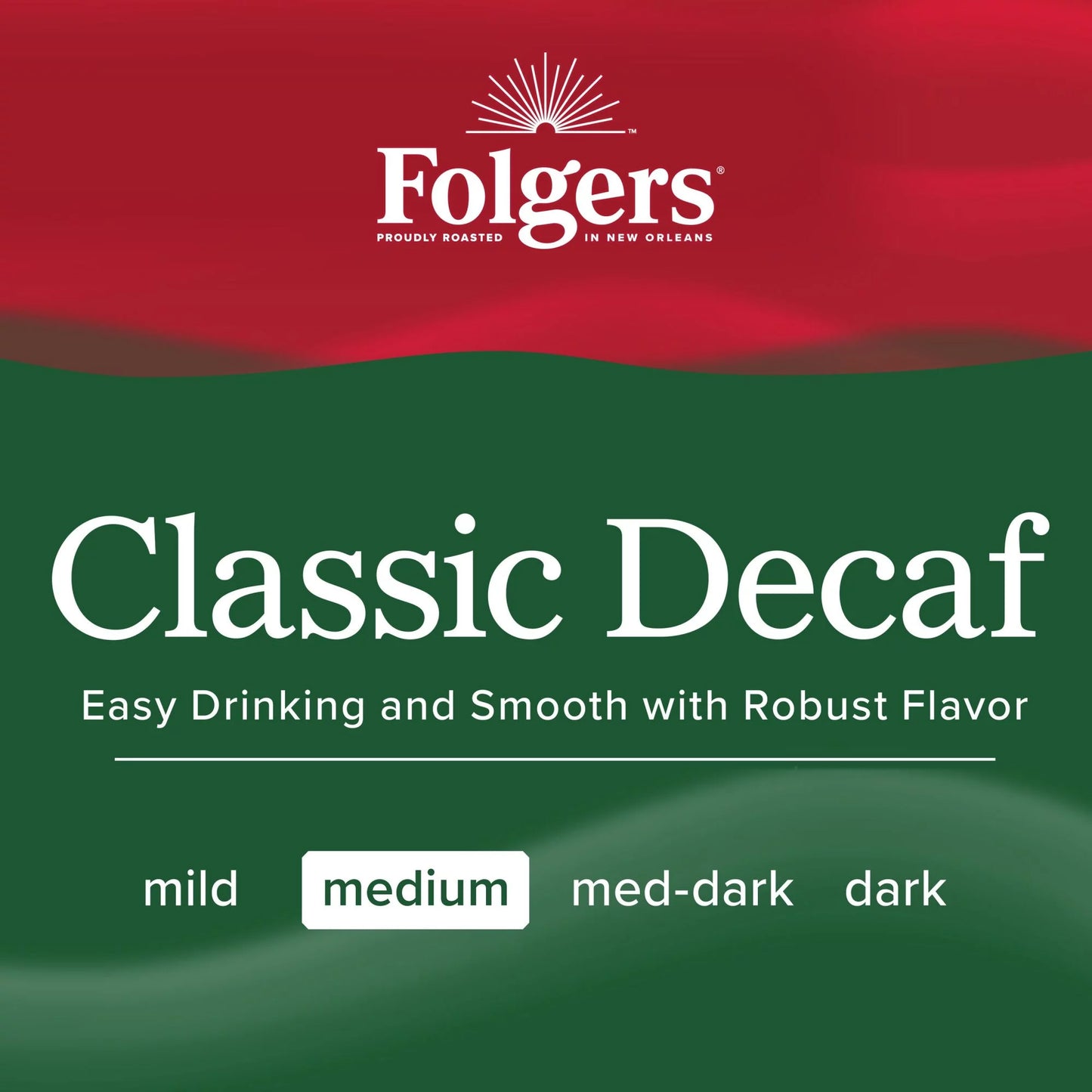 Decaf Coffee, Ground Coffee, Classic Medium Roast, 9.6 Ounce Canister