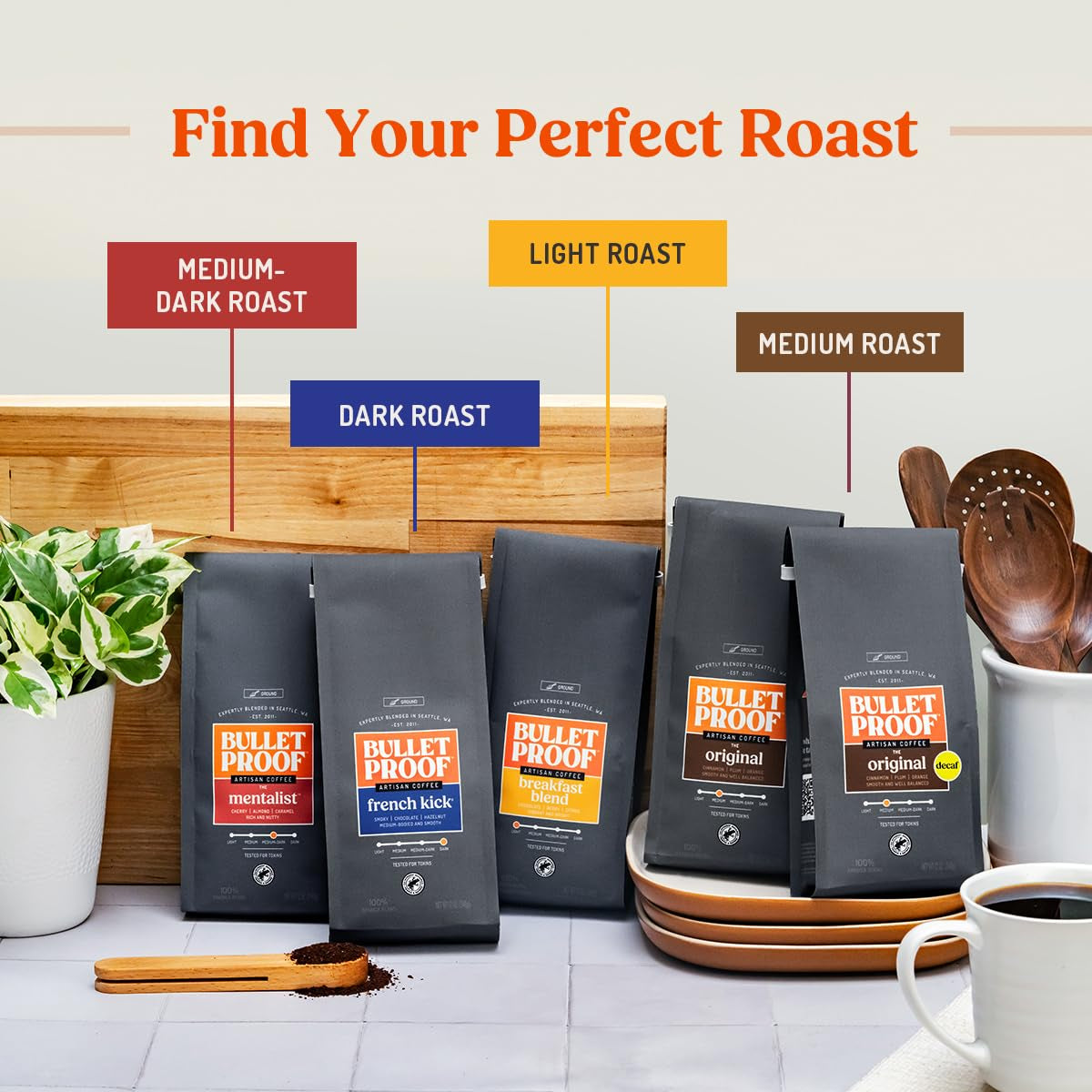 Original Medium Roast Ground Coffee, 12 Ounces (Pack of 3), 100% Arabica Beans, Clean Coffee Tested for Toxins, Packaging May Vary