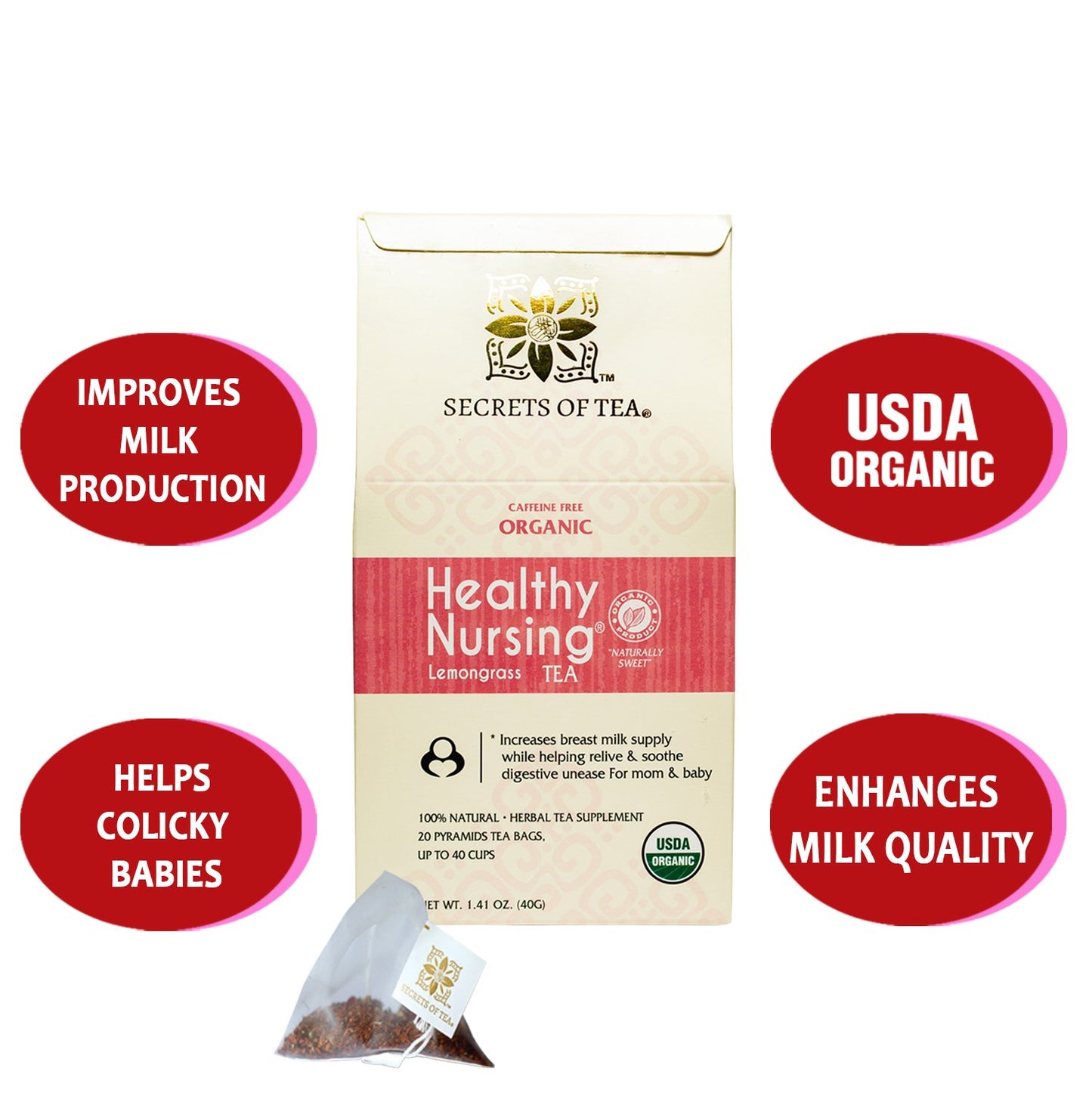 Lactation Tea- Fruits Nursing Tea: 40 Servings