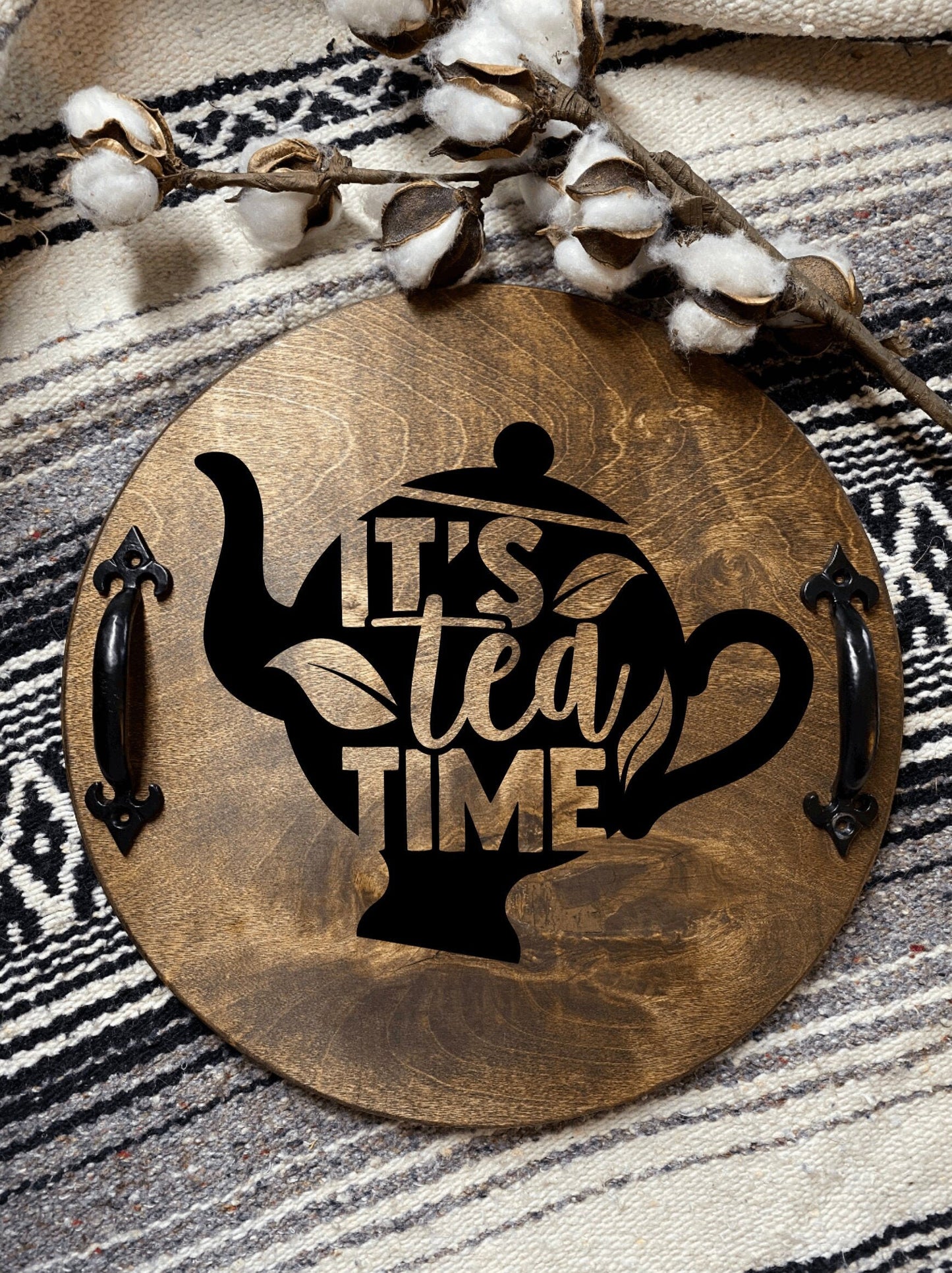 Tea Bar Decor, Tea Tray, Wooden Serving Tray, Decorative Tray,