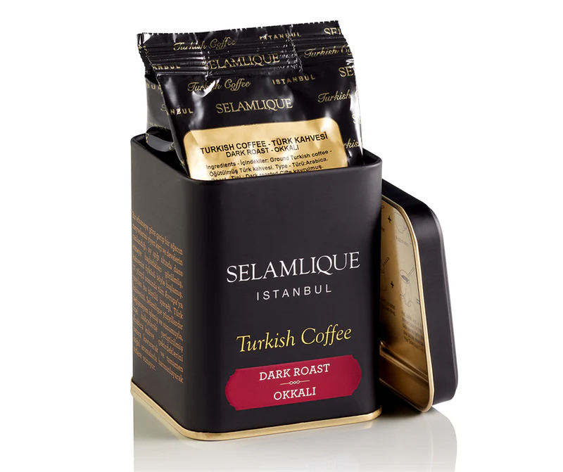 Selamlique Dark Roasted Ground Turkish Coffee – 125g Box