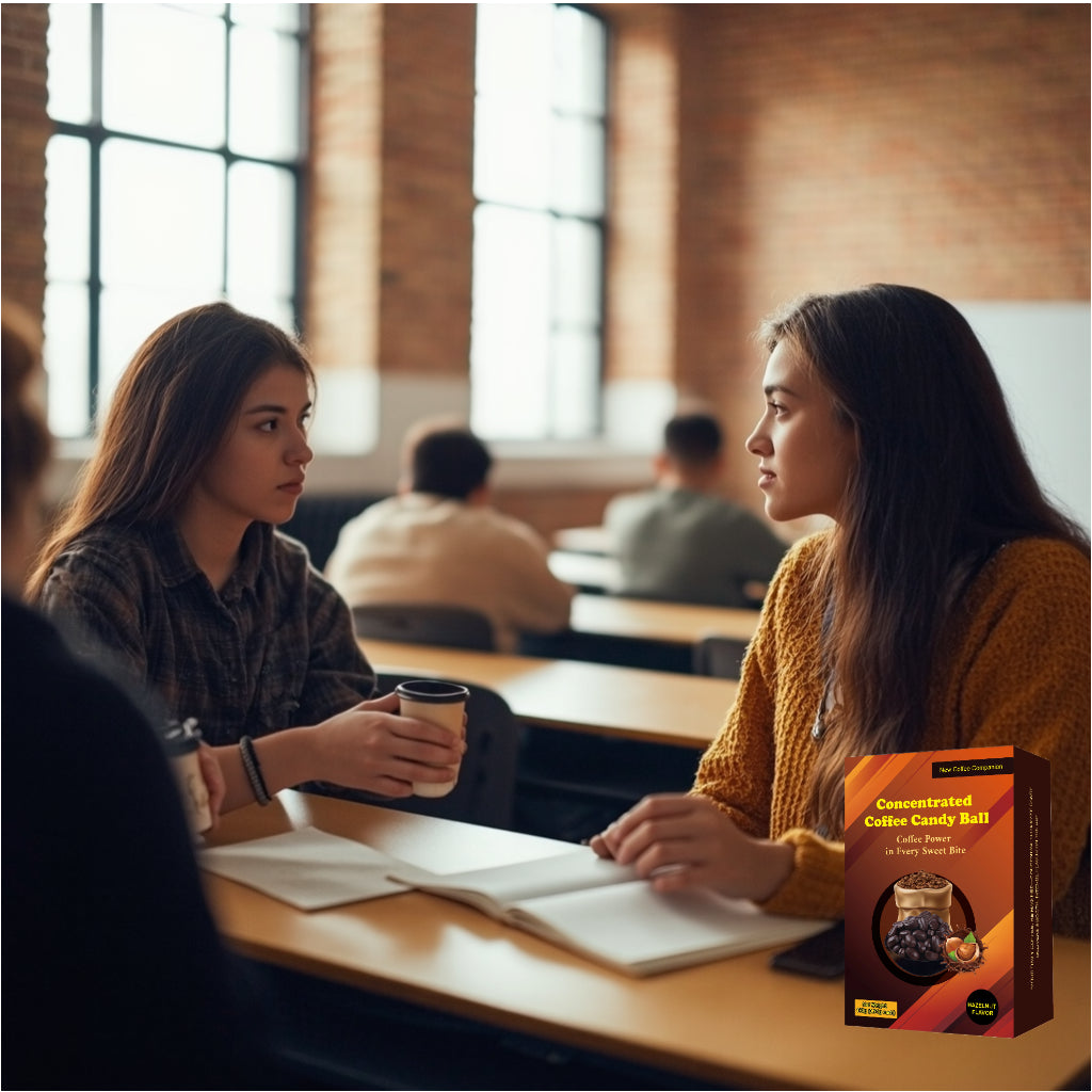 Hazelnut - Flavored Concentrated Coffee Candies, Individually Packaged, No Need for Brewing, with a Rich and Mellow Aroma. Suitable for People Engaged in Outdoor Sports, Those at Parties, and Drivers.