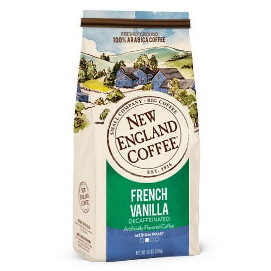 French Vanilla, Decafinated, Medium Roast, Ground Coffee, 10 Oz