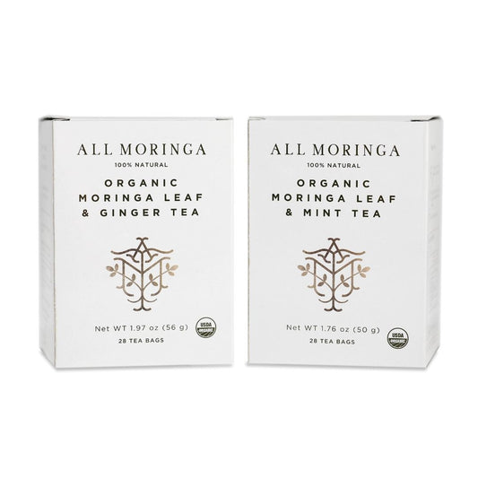 Premium Organic Moringa Leaf and Ginger Herbal Tea USDA Certified 28
