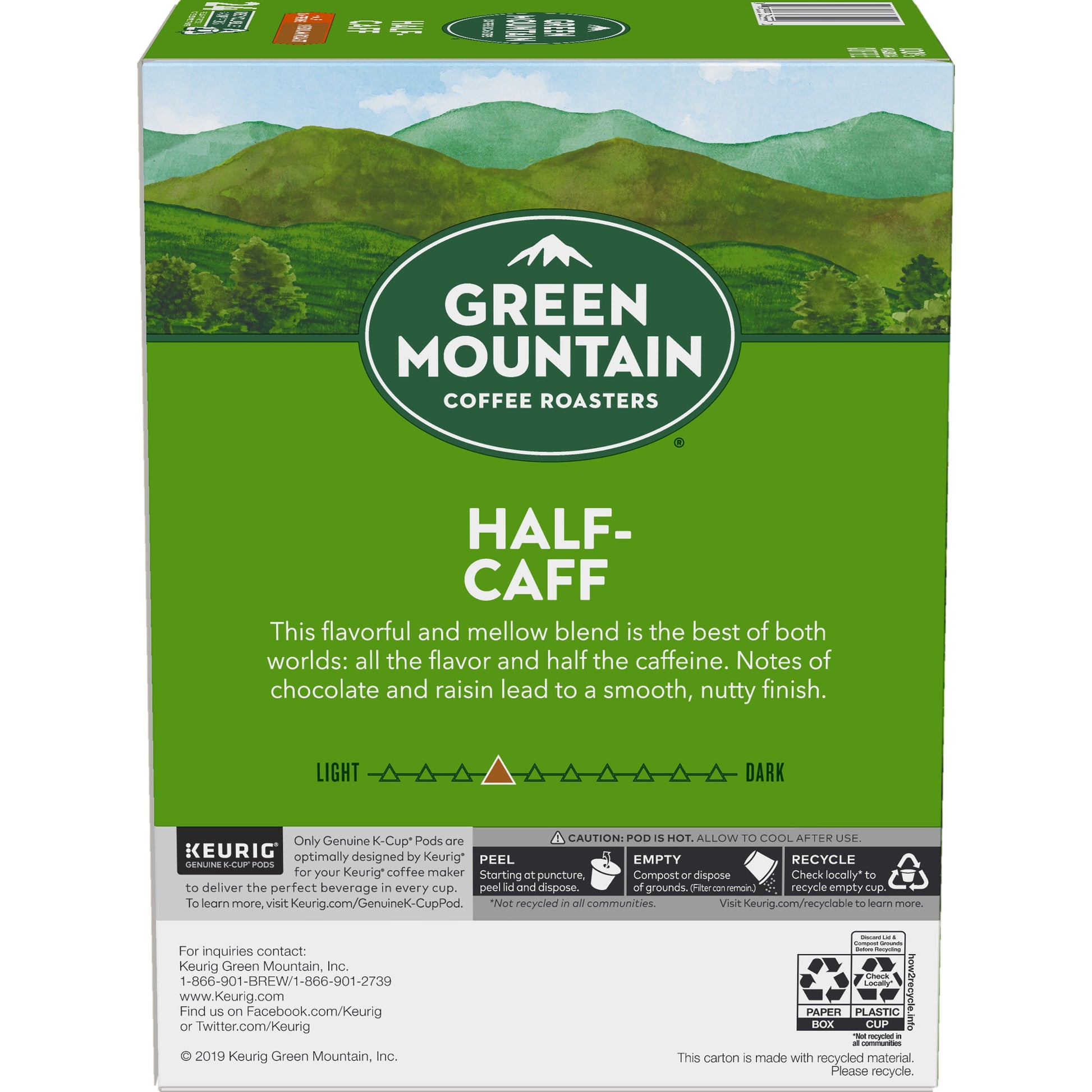 (4 Pack) , Half Caff Medium Roast K-Cup Coffee Pods, 24 Count