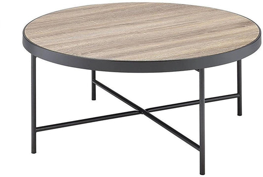 32.3inches X 32.3inches X 15.75inches Weathered Gray Oak Coffee Table