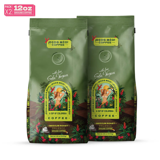 Coffee by Sofia Vergara, Premium Ground Colombian Coffee, Medium Roast , 12Oz (Pack of 2)