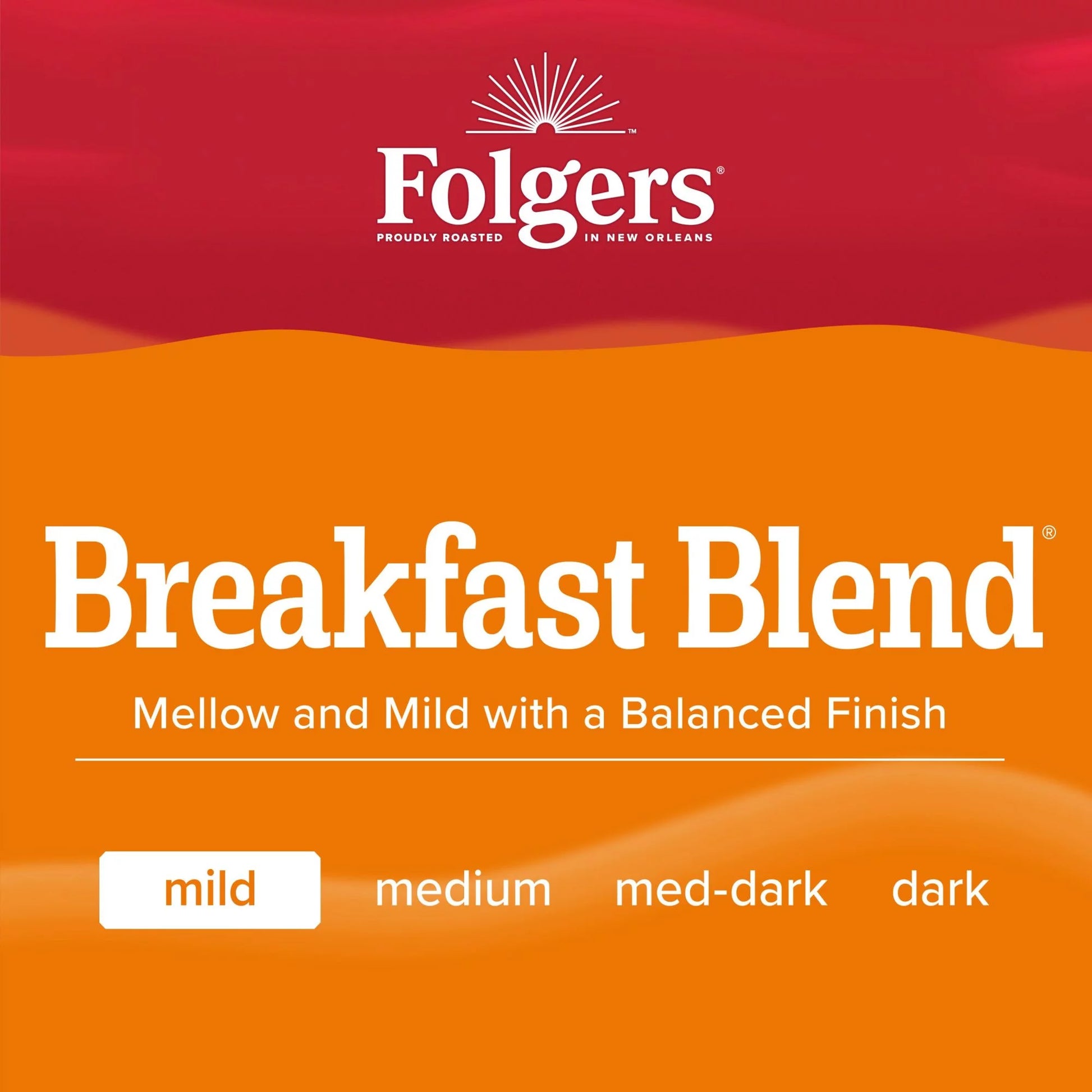 (2 Pack)  Breakfast Blend Ground Coffee, Smooth & Mild Coffee, 33.7 Ounce Canister