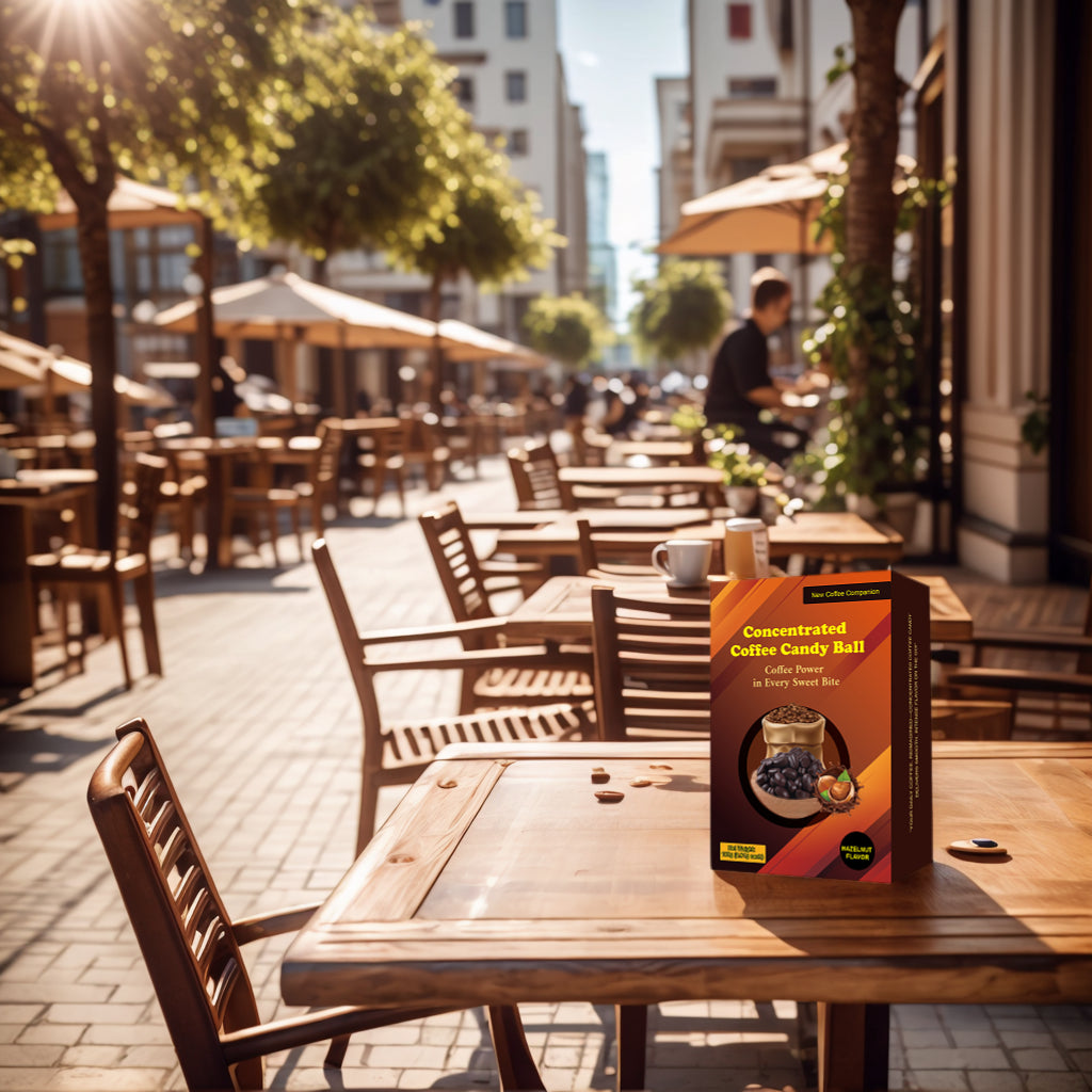 Hazelnut - Flavored Concentrated Coffee Candies, Individually Packaged, No Need for Brewing, with a Rich and Mellow Aroma. Suitable for People Engaged in Outdoor Sports, Those at Parties, and Drivers.