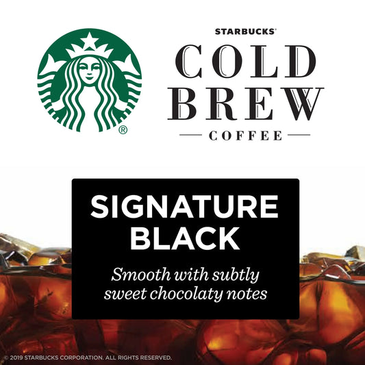 (6 Pack)  Signature Black Coffee, Bottled Cold Brew Coffee Concentrate Drink, 32 Oz