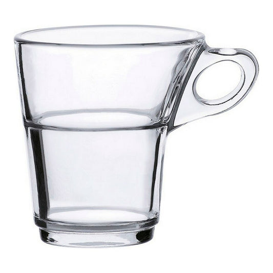 6 Piece Coffee Cup Set Duralex Caprice Transparent Crystal 90 ml 900