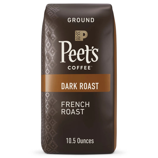 French Roast Ground Coffee, Premium Dark Roast, 100% Arabica, 10.5 Oz