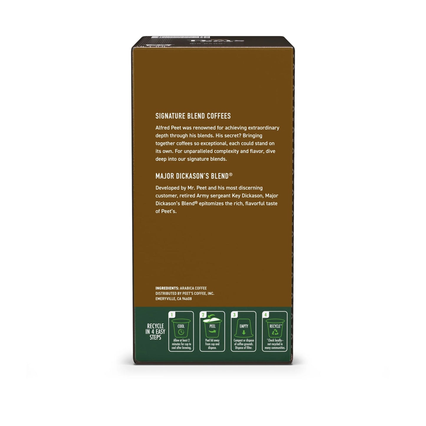 (4 Pack)  Coffee Major Dickason'S Blend Premium Dark Roast Single Serve Coffee Pods (4 Packs of 22)