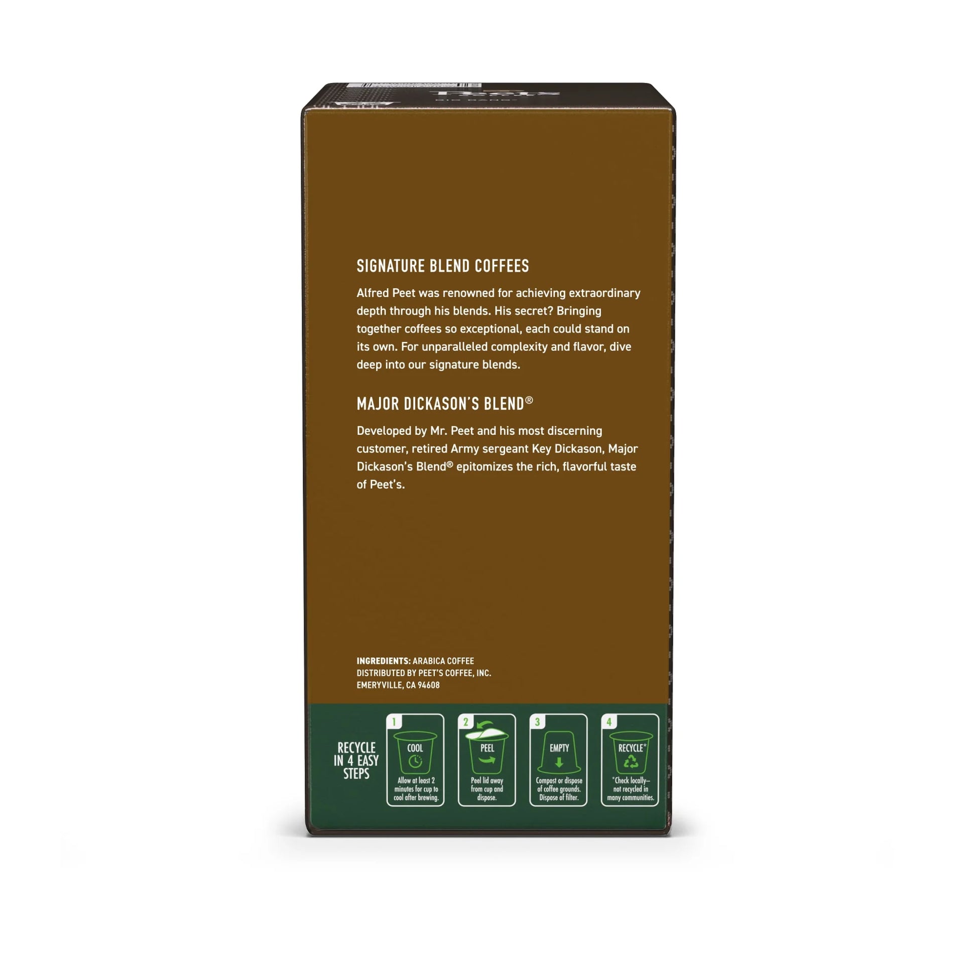 (4 Pack)  Coffee Major Dickason'S Blend Premium Dark Roast Single Serve Coffee Pods (4 Packs of 22)
