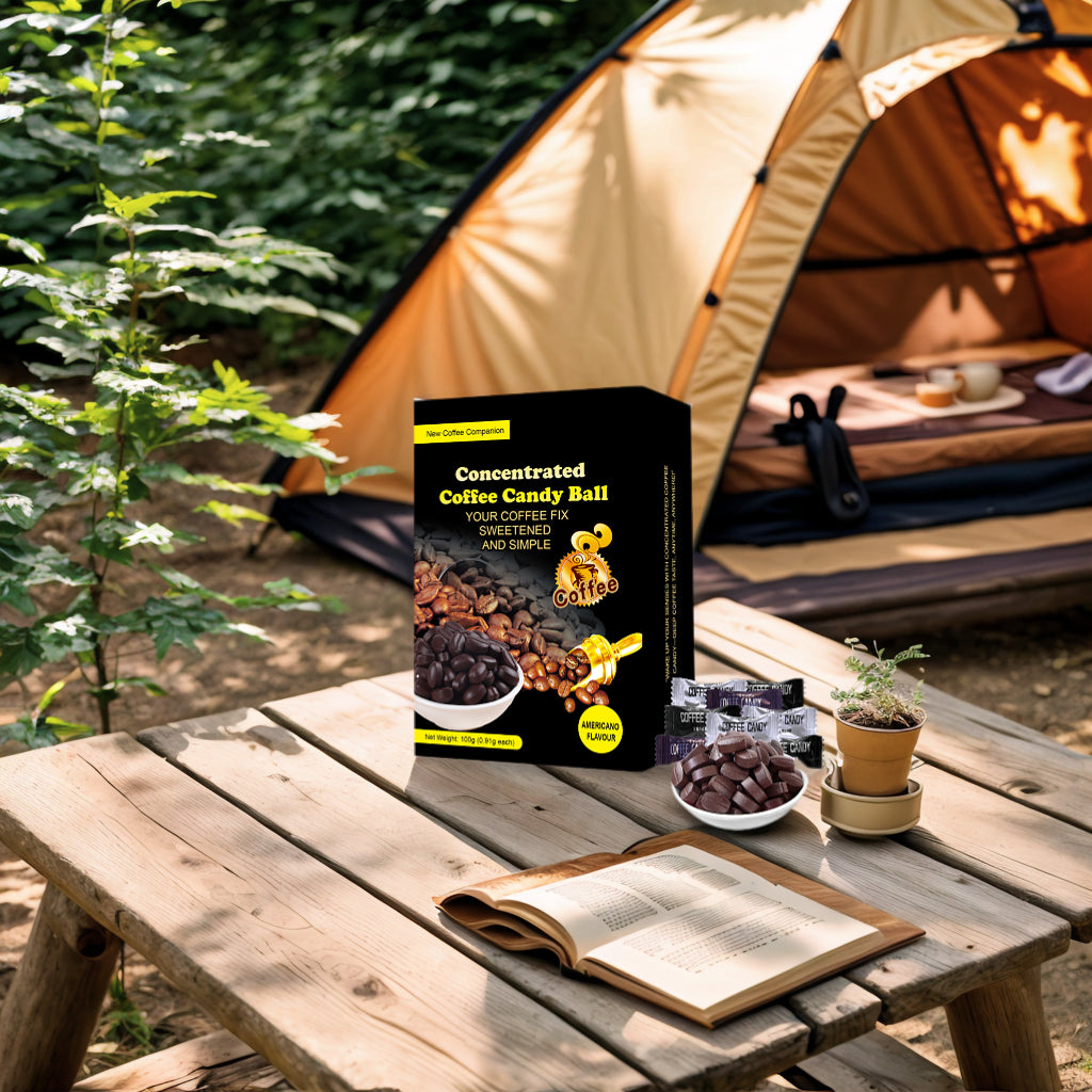 American - Style Concentrated Coffee Candies, Individually Packaged, No Need for Brewing, with a Rich and Mellow Taste. Suitable for People Doing Outdoor Sports, Those at Parties and Drivers.