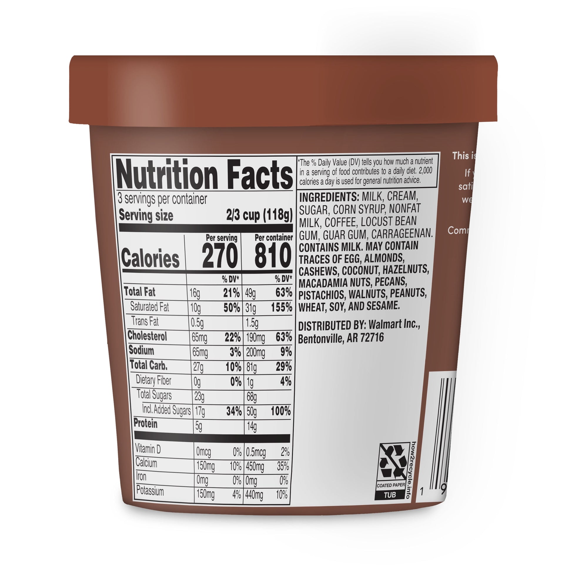 Cold Brew Coffee Premium Ice Cream, 16 Fl Oz