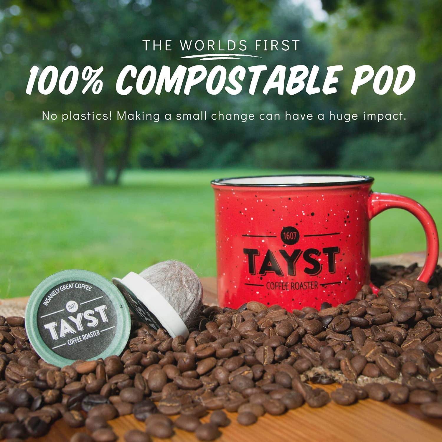 Tayst Coffee Pods, Defiantly Decaf Dark Roast, K Cups Compatible with Keurig Coffee Maker, Sustainable Single Serve, Pack of 30