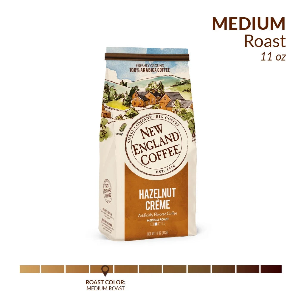 (2 Pack)  Hazelnut Creme Medium Roast Ground Coffee, 22 Oz, Bag