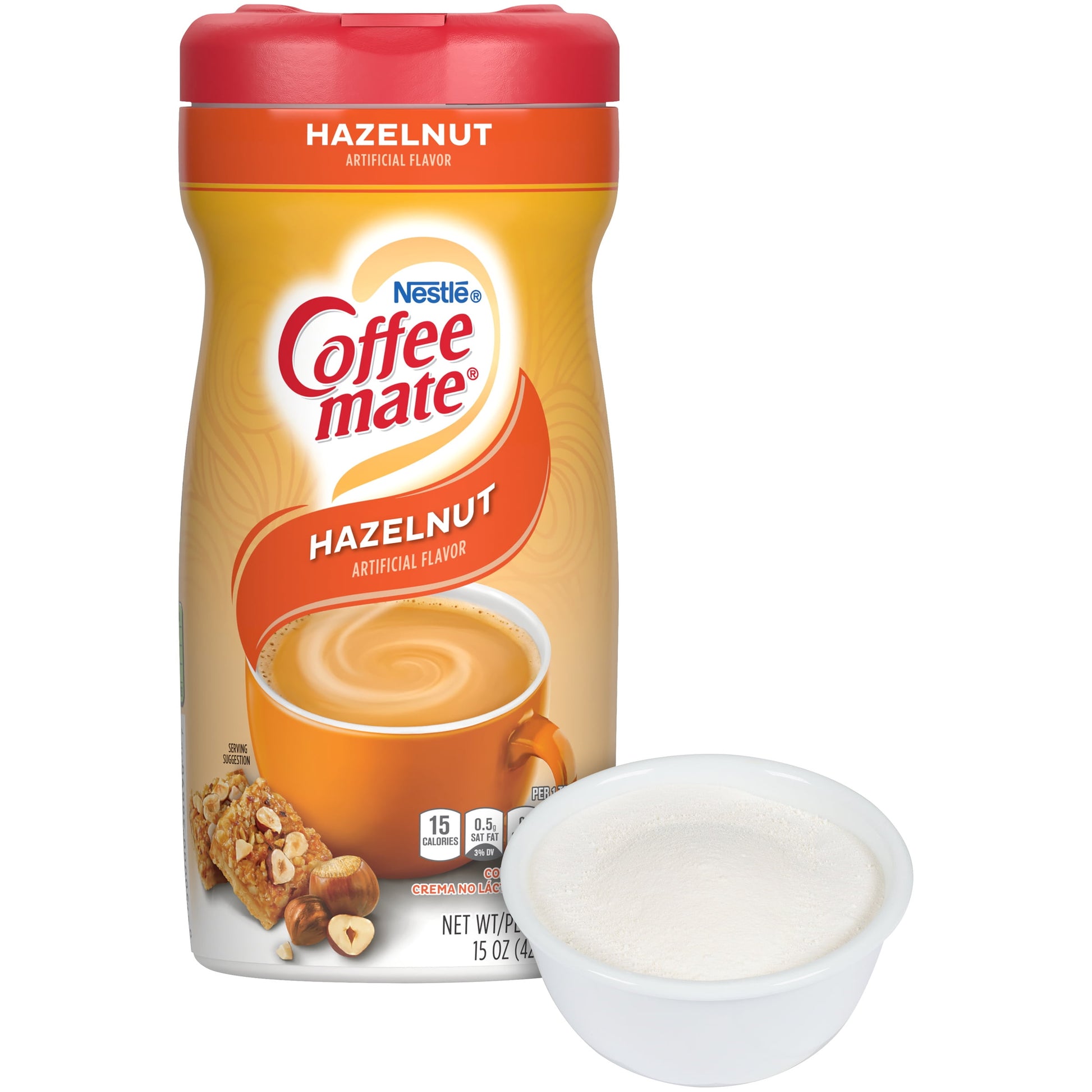 NESTLE Coffee Mate Coffee Creamer Hazelnut Powder Creamer 15 Oz. Canister