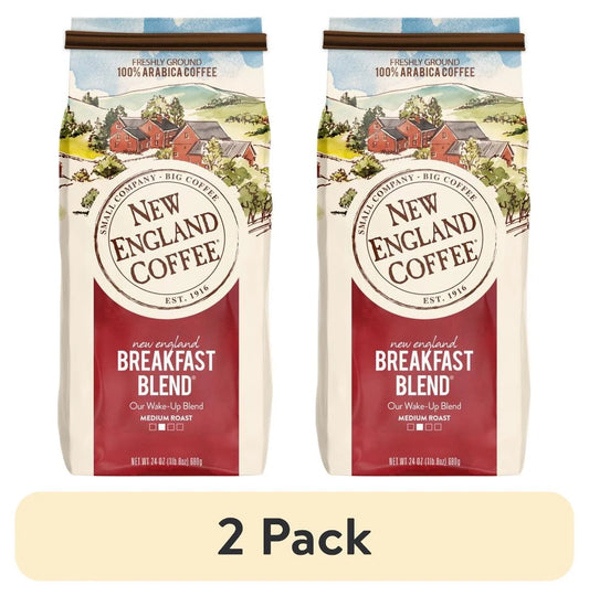(2 Pack)  Breakfast Blend Ground Coffee, 24 Oz, Bag